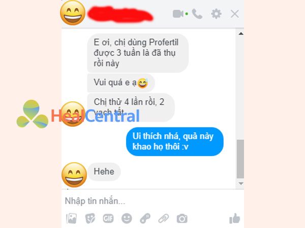 Review của khách hàng sau quá trình dùng Profertil