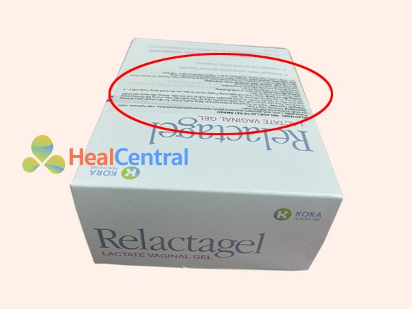 Tem phụ của thuốc Relactagel