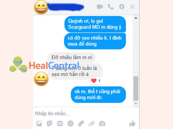 Phản hồi của khách hàng sau khi dùng thuốc trị sẹo Scarguard MD