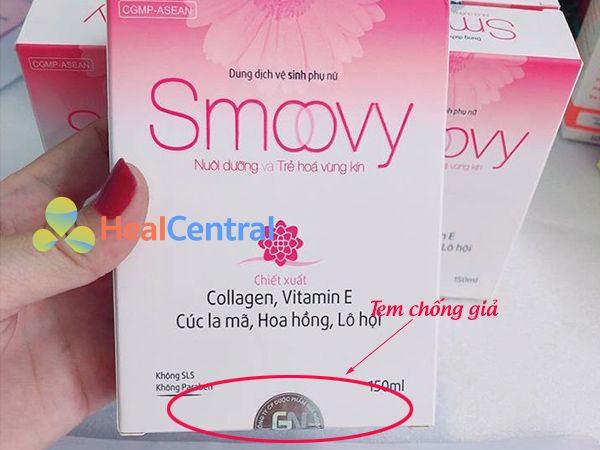 Tem chống giả của dung dịch vệ sinh phụ nữ Smoovy