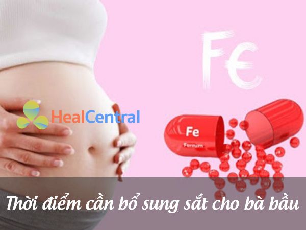 Thời điểm cần bổ sung sắt cho bà bầu