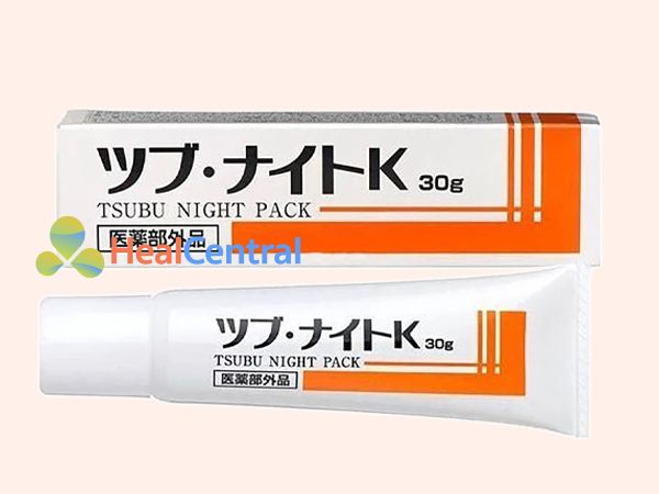 Kem trị mụn thịt Tsubu Night Pack Nhật Bản có thành phần chính là cam thảo, nhau thai