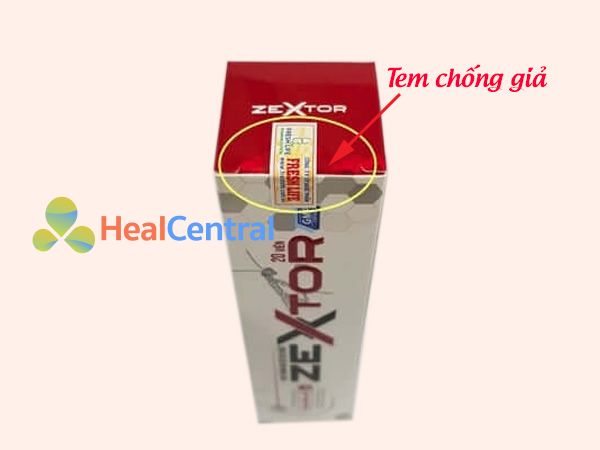 Tem chống giả của viên sủi Zextor