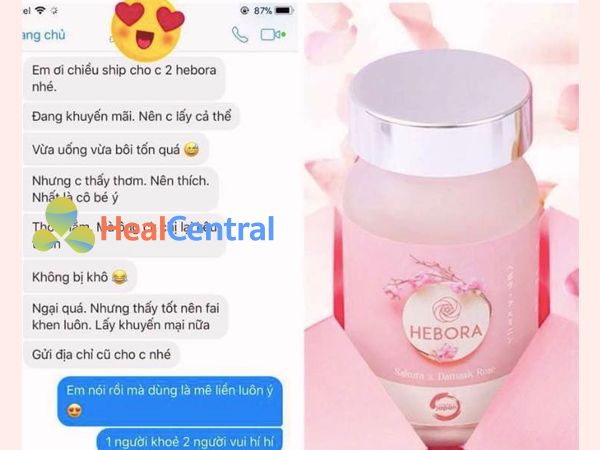 Review của khách hàng sau khi sử dụng Viên uống Hebora