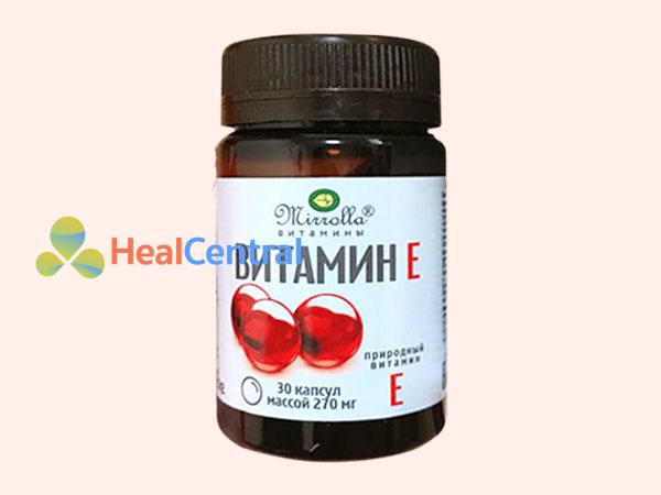 Hình ảnh lọ Vitamin E đỏ Nga