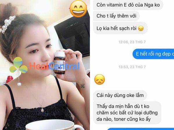 Khách hàng review về Vitamin E đỏ Nga