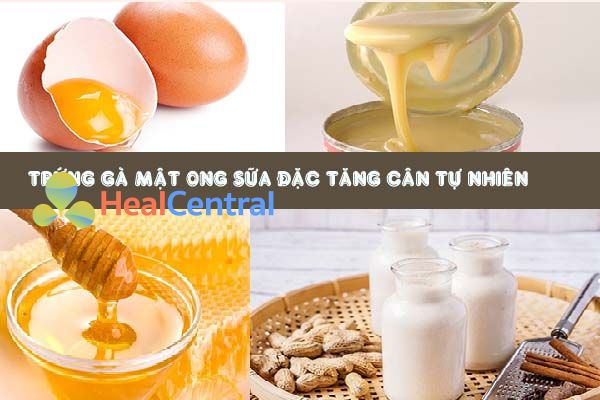 Các nguyên liệu để làm trứng gà mật ong sữa đặc