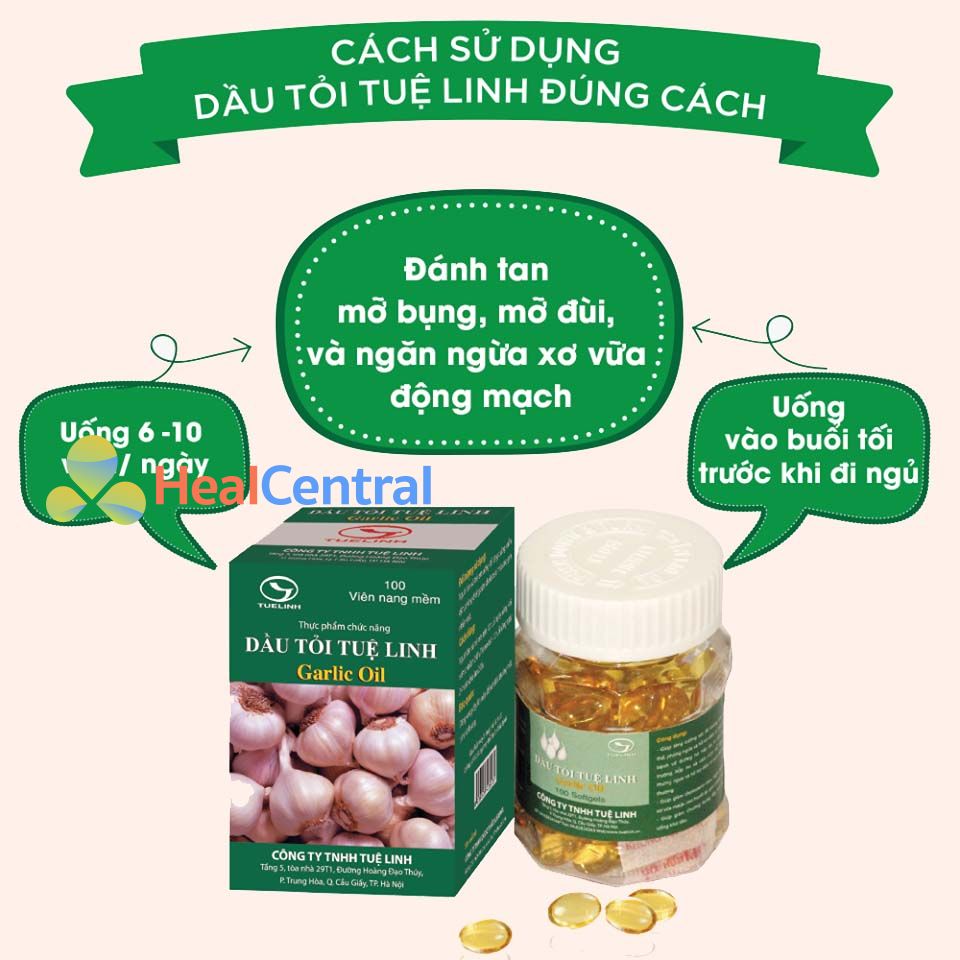 Cách sử dụng tinh dầu tỏi Tuệ Linh