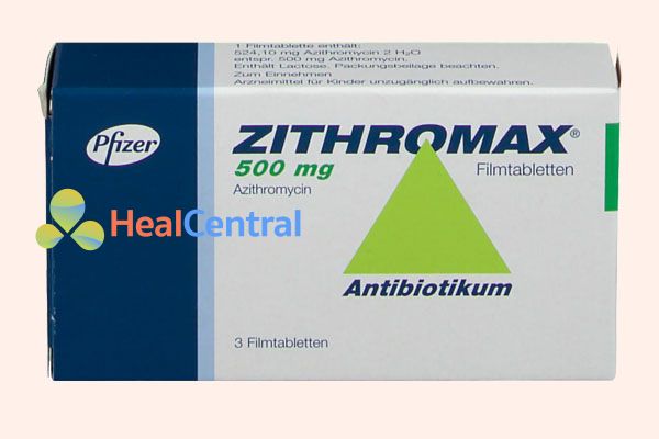 Hộp thuốc Zithromax