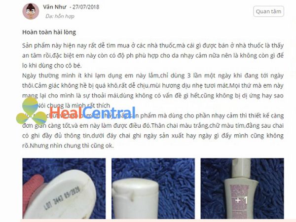 Phản hồi của khách hàng sau khi sử dụng Lactacyd Soft and Silky