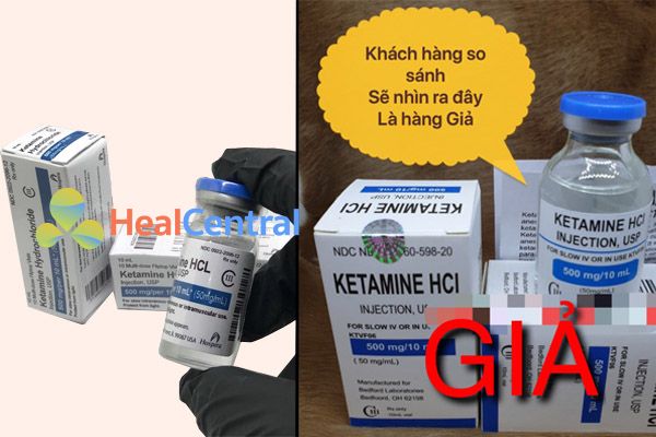 Phân biệt thuốc gây mê Ketamine HCl thật giả