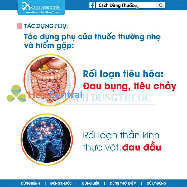 Tác dụng phụ của thuốc Hesmin