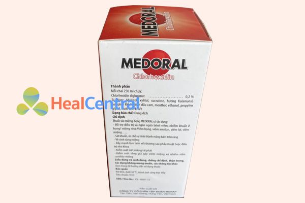 Thành phần chính của Medoral là Chlorhexidin