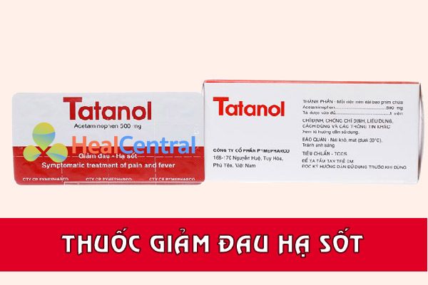 Thuốc giảm đau hạ sốt Tatanol 500mg