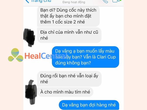 Phản hồi của khách hàng sau khi sử dụng Cốc nguyệt san Claricup