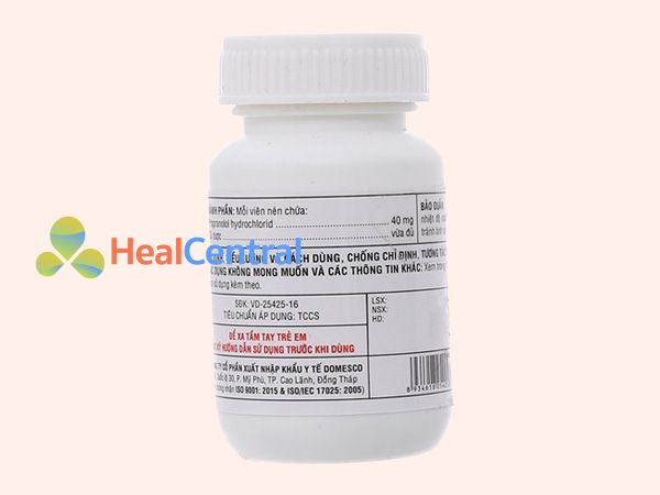 Thuốc DoroCardyl chứa thành phần Propranolol hydrochlorid 