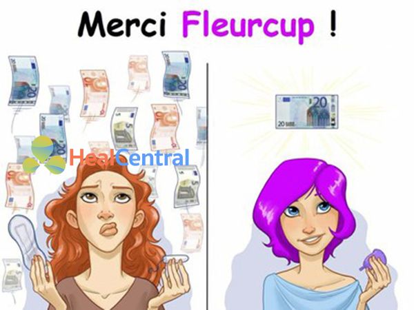 Ưu điểm của Cốc nguyệt san Fleurcup là giúp các chị em tiết kiệm được rất nhiều 