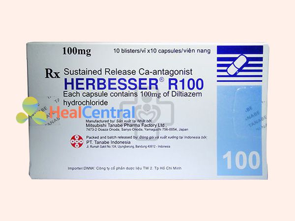 Hình ảnh hộp thuốc Herbesser 100mg