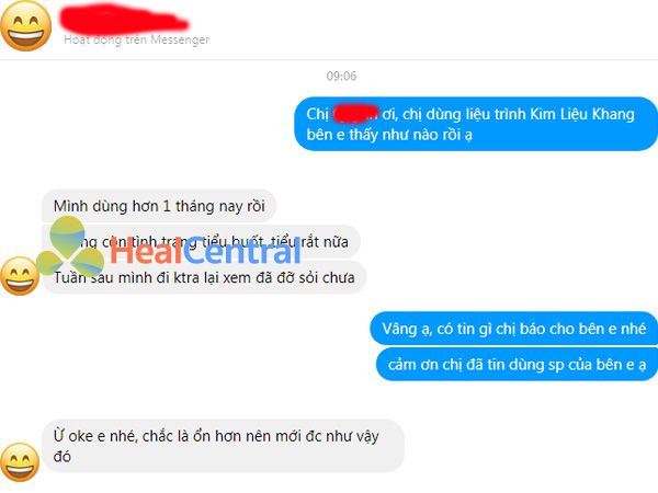 Review của người sử dụng về Kim Liệu Khang