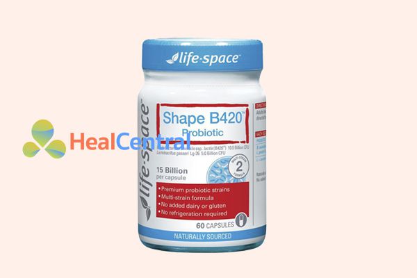 Men vi sinh hỗ trợ hệ tiêu hóa Life Space Shape B420 Probiotic 60 viên của Úc.