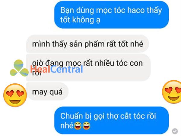 Review từ người dùng Mọc Tóc Haco