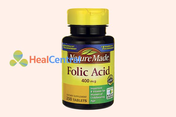 Viên hỗ trợ bổ sung Acid folic 400mcg Nature - Đem lại sức khỏe tối ưu cho phụ nữ có thai và cho con bú