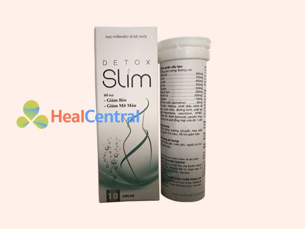 Hình ảnh hộp viên sủi Detox Slim 