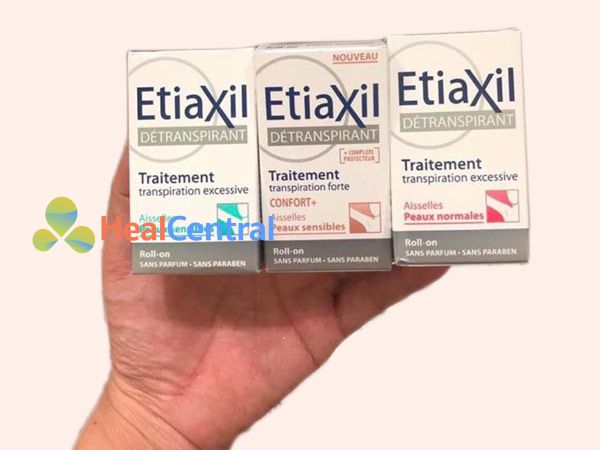 Hình ảnh 3 loại sản phẩm lăn khử mùi Etiaxil
