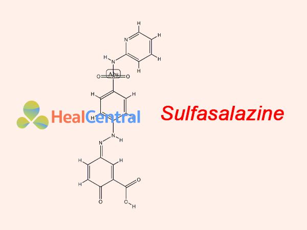 Công thức của Sulfasalazine thành phần của Salazopyrine