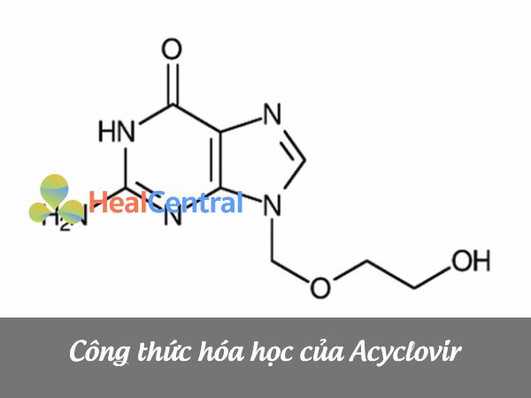 Công thức cấu tạo của Acyclovir