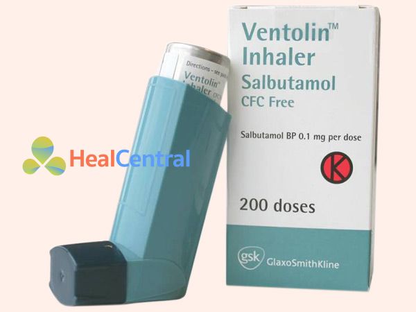 Hình ảnh thuốc Ventolin Inhaler giúp trị hen phế quản