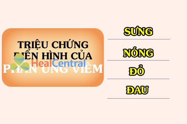 Các triệu chứng điển hình của một tổn thương viêm