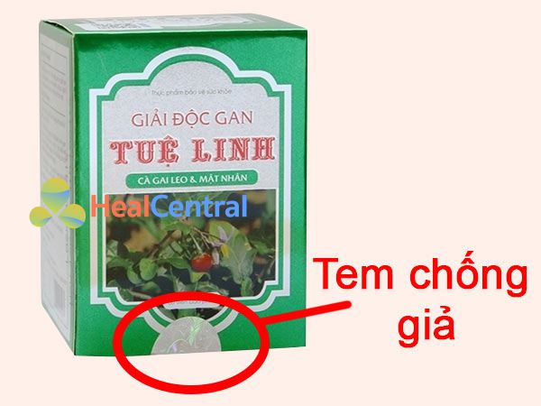 Tem chống giả Giải độc gan Tuệ Linh