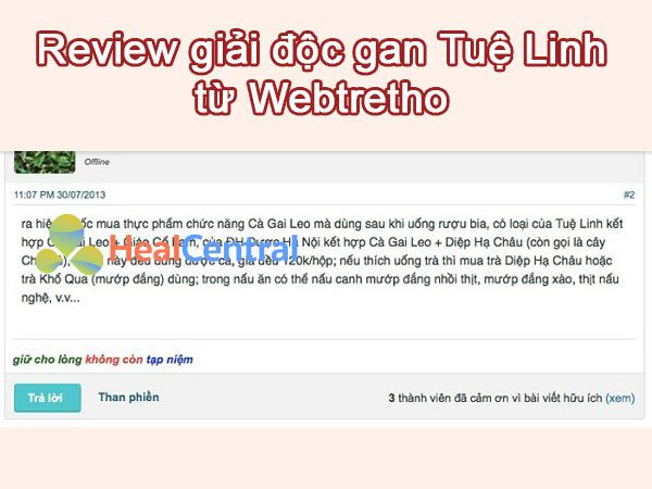 Review Giải độc gan Tuệ Linh