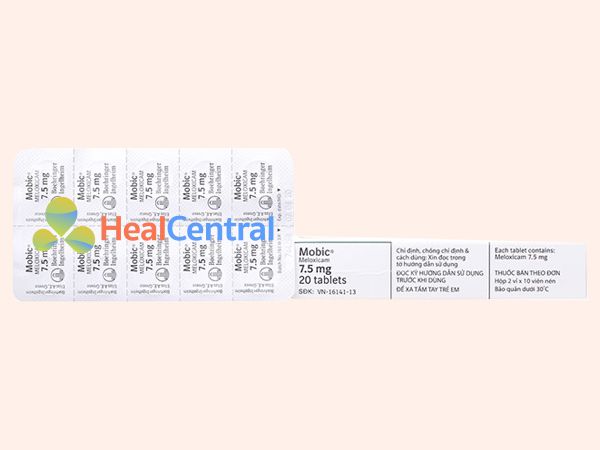 Hình ảnh thuốc Mobic 7.5mg mặt sau