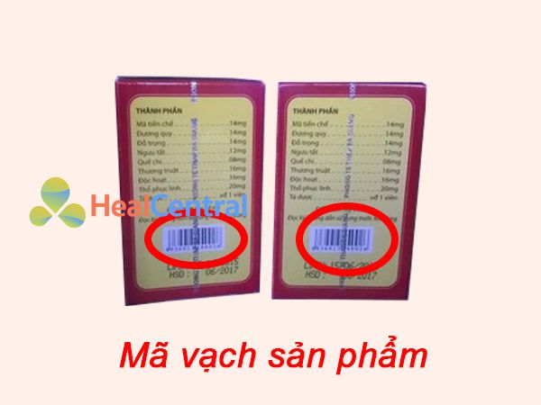 Mã vạch sản phẩm Phong Tê Thấp Bà Giằng