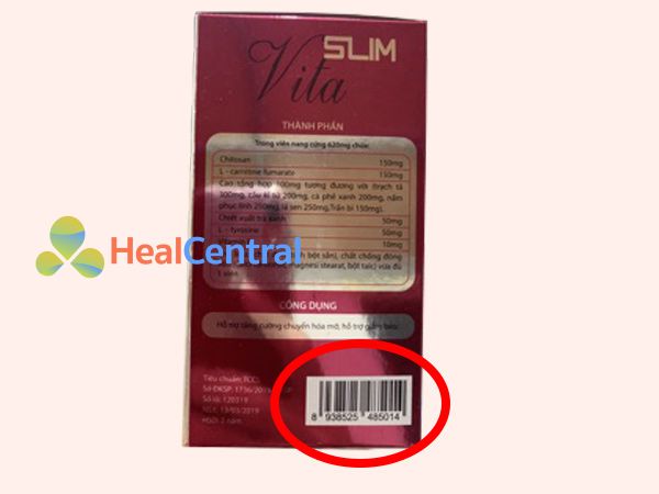 Mã vạch sản phẩm Slim Vita