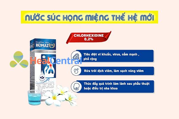 Tác dụng của nước súc họng miệng Homaz One