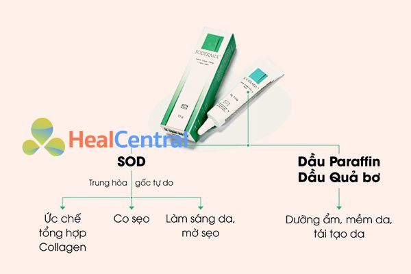 Tác dụng của Sodermix Cream lên sẹo