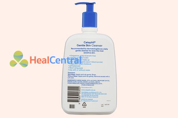 Thành phần của sữa rửa mặt Cetaphil