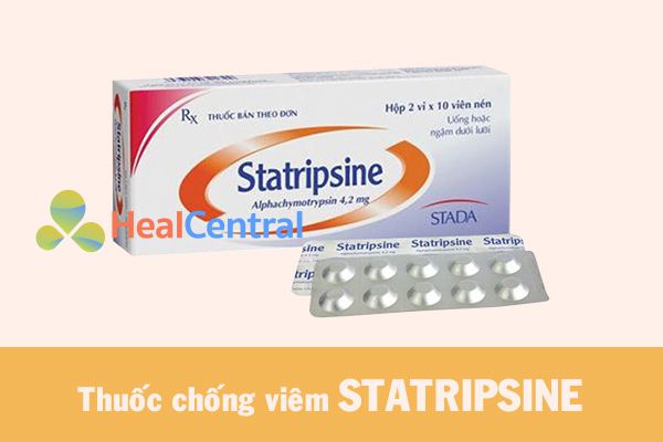 Thuốc Statripsine có tác dụng hỗ trợ thuyên giảm phản ứng viêm