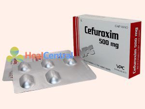 Thuốc kháng sinh Cefuroxim VPC 500mg hộp 20 viên