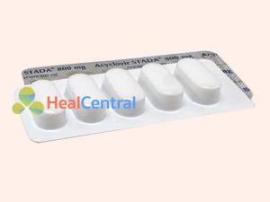 Chi tiết vỉ thuốc Acyclovir Stada