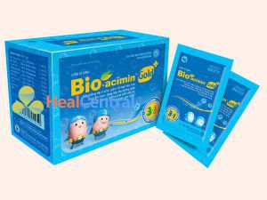 Bio-acimin Gold hộp gồm 30 gói mỗi gói có trọng lượng 4g