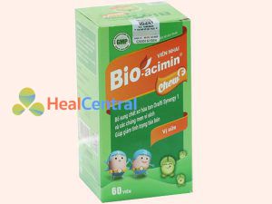 Bio-acimin Chew F hộp gồm 1 lọ chứa 60 viên