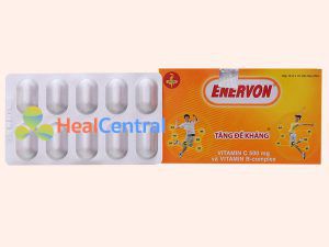 Hộp thuốc Enervon gồm có 10 vỉ mỗi vỉ 10 viên.