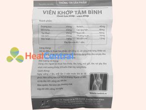 Thông tin sản phẩm Viên khớp Tâm Bình