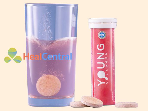 Young Collagen được bào chế dưới dạng viên sủi