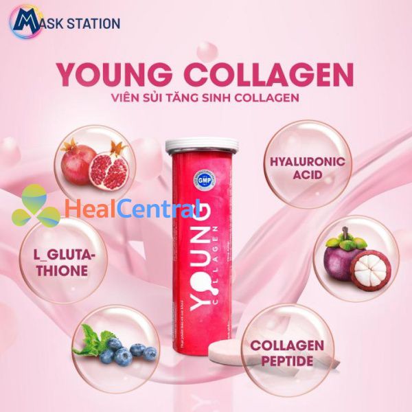 Thành phần viên sủi Young Collagen