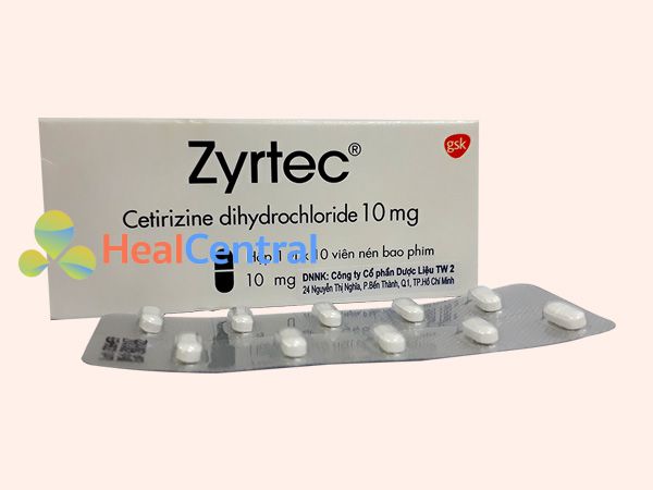 Thuốc Zyrtec chứa thành phần cetirizine